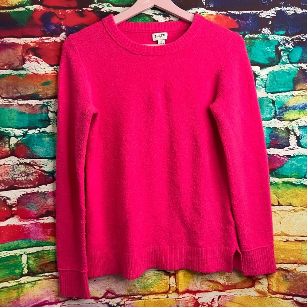 J Crew‎ Hot Pink Sweater - Small 0067